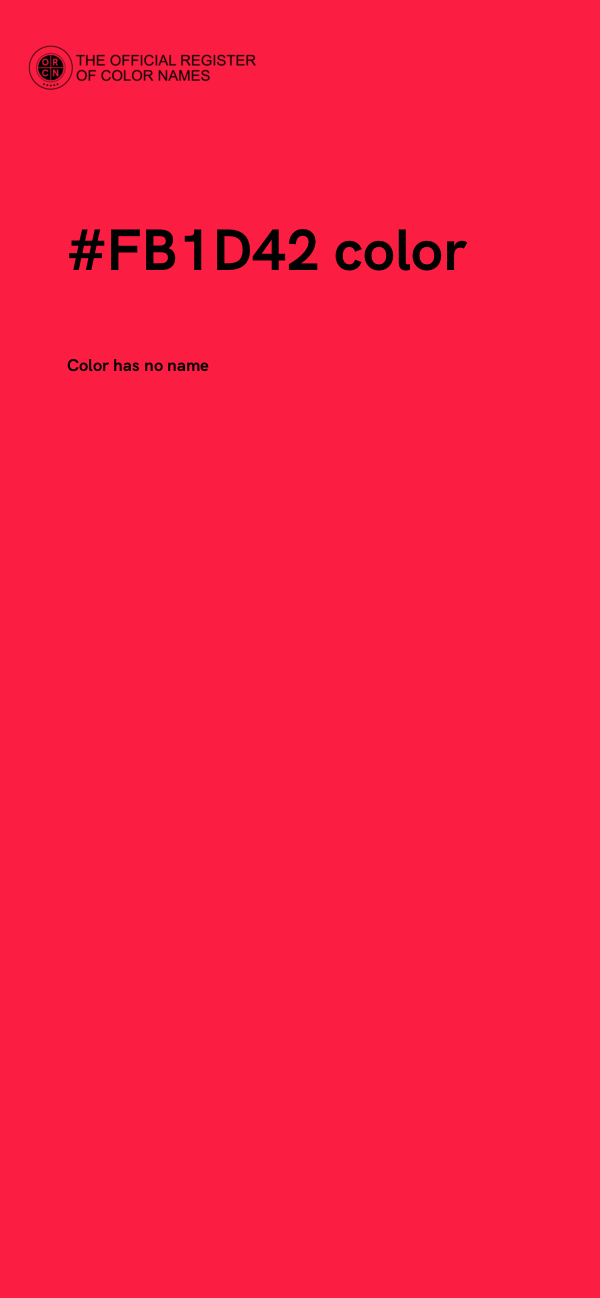 #FB1D42 color image