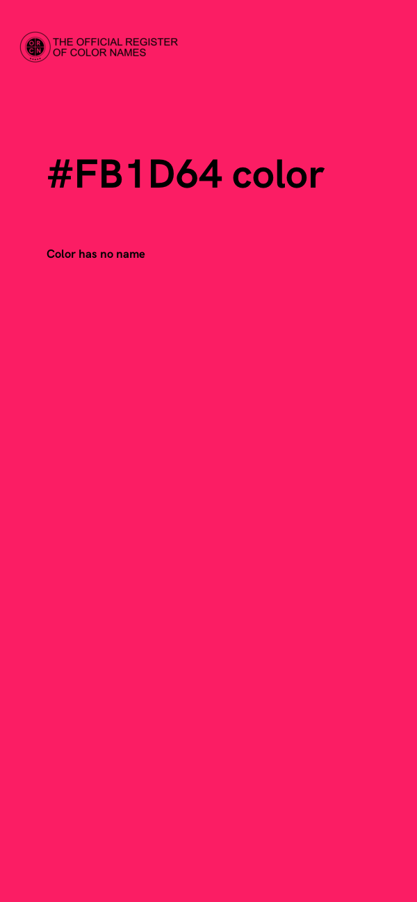 #FB1D64 color image
