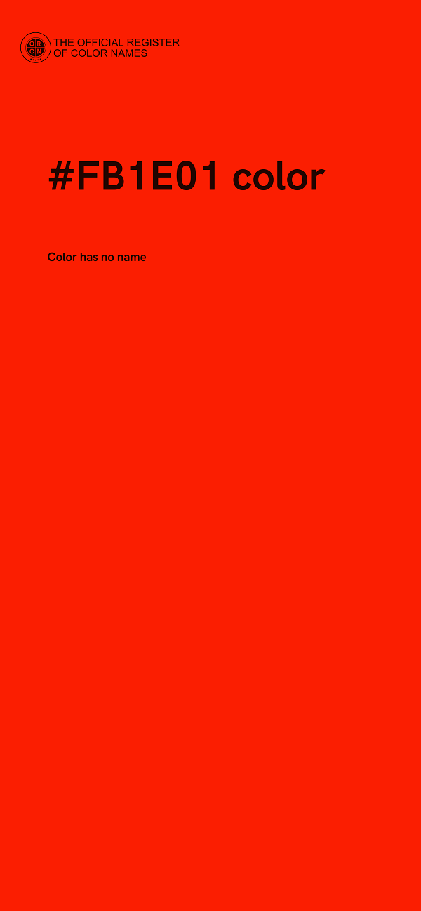 #FB1E01 color image