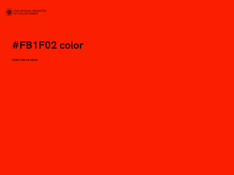 #FB1F02 color image