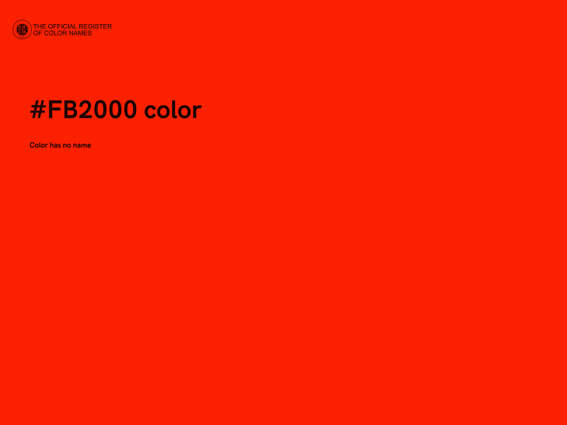 #FB2000 color image