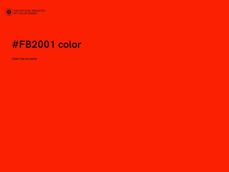 #FB2001 color image