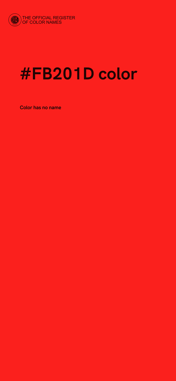 #FB201D color image