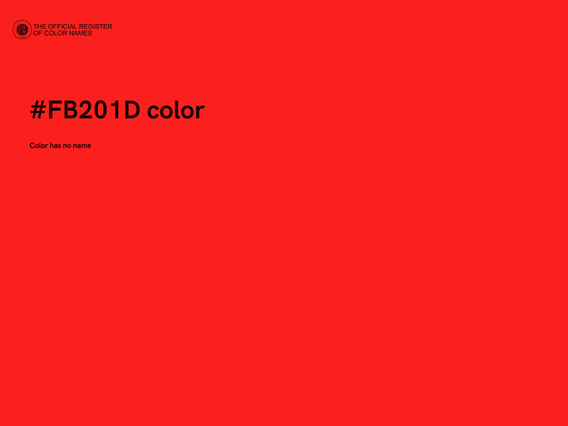 #FB201D color image