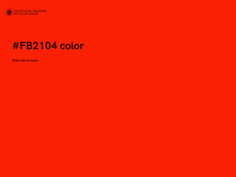 #FB2104 color image