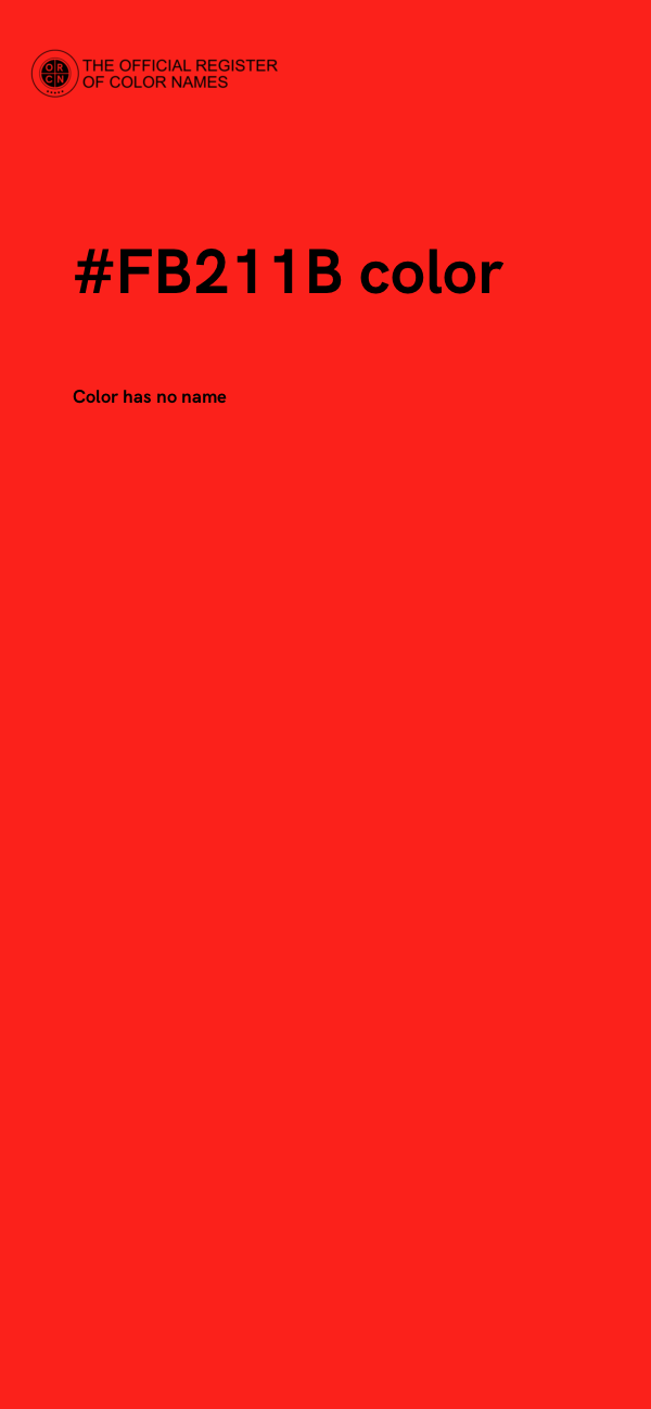 #FB211B color image