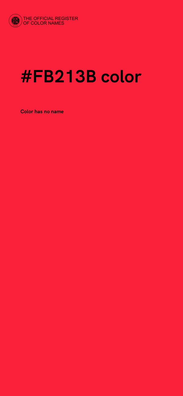 #FB213B color image