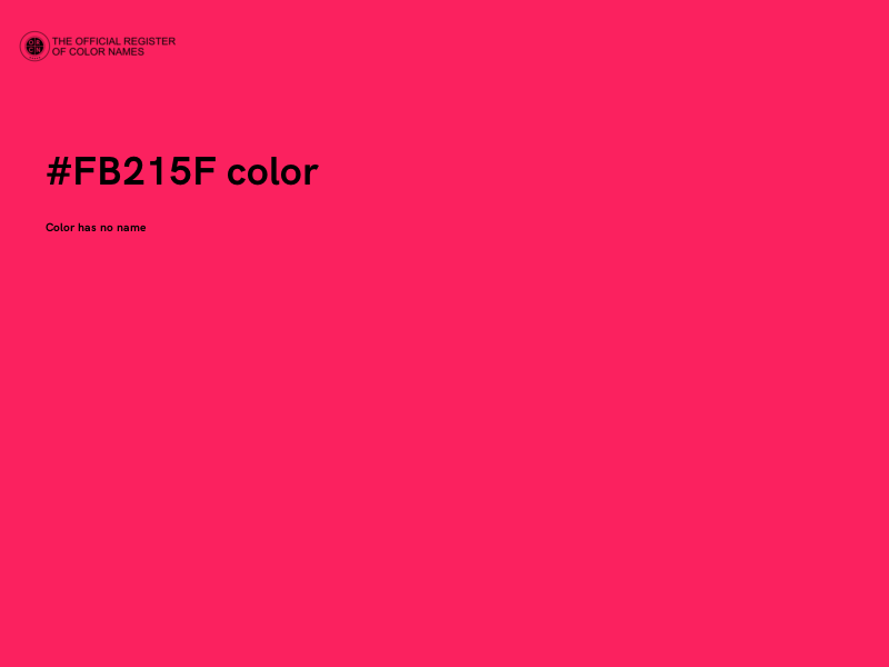#FB215F color image