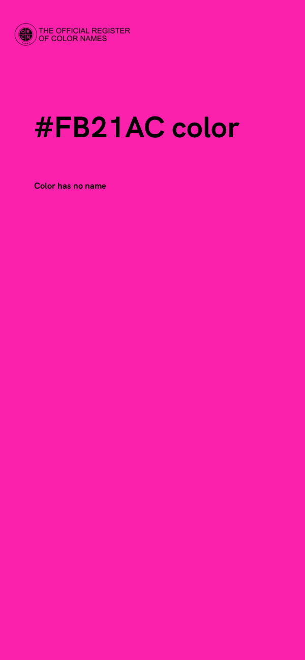 #FB21AC color image