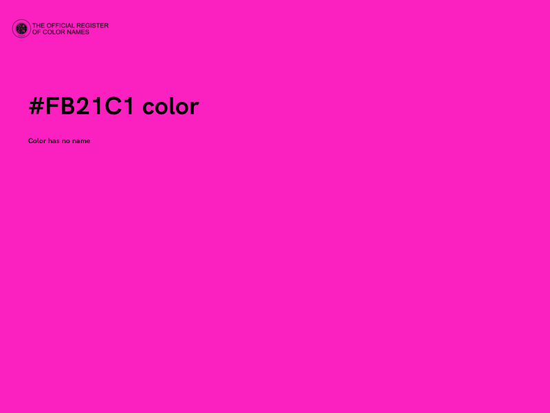 #FB21C1 color image