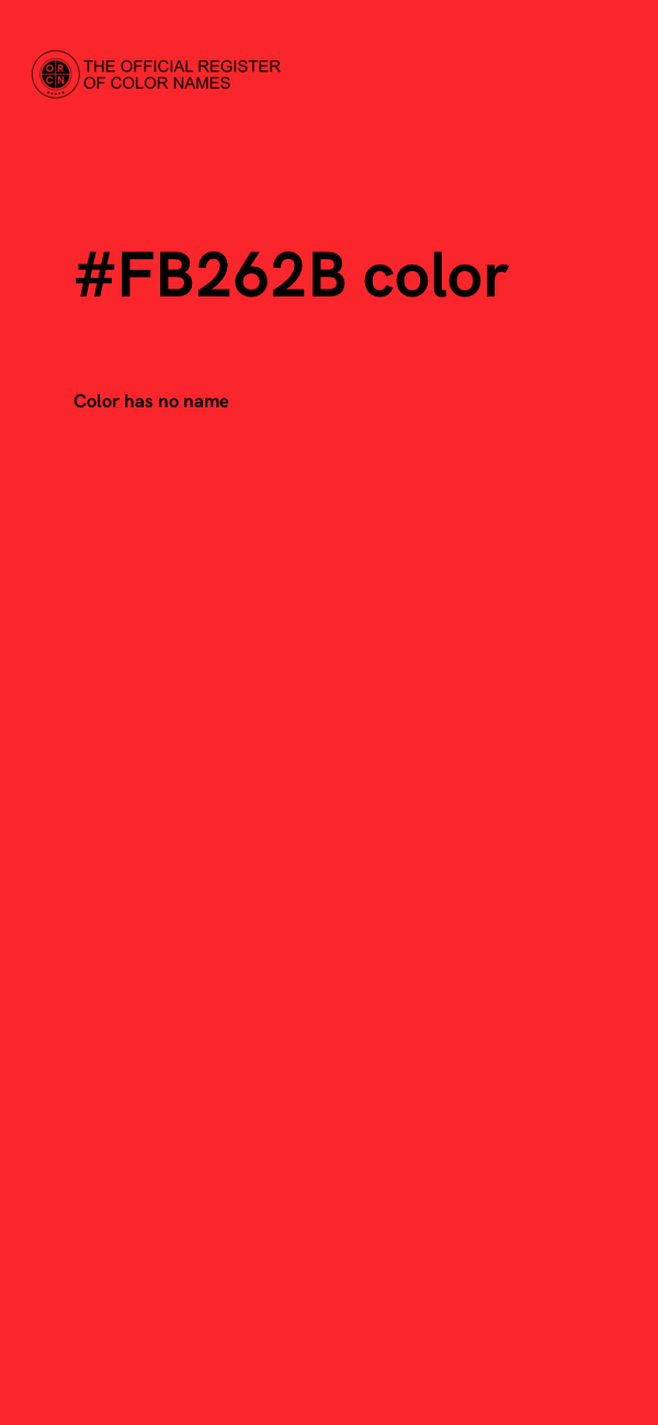 #FB262B color image
