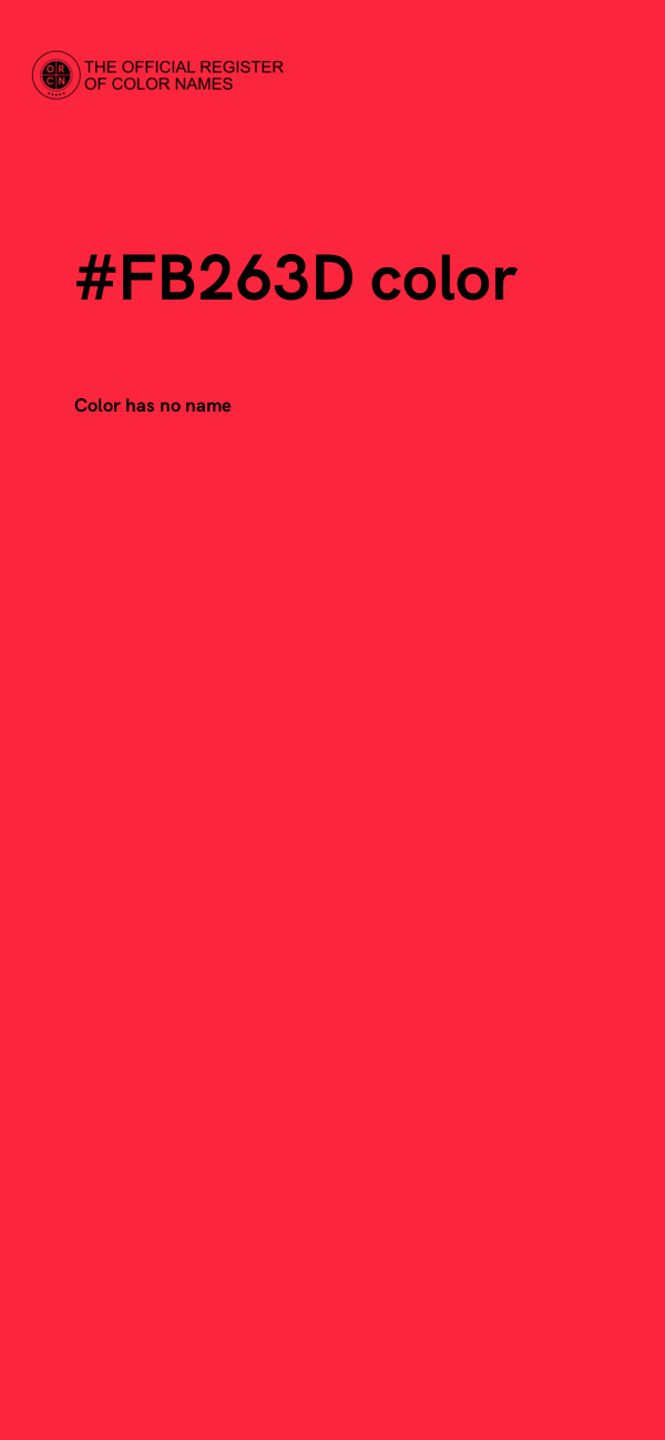 #FB263D color image