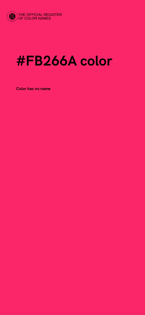 #FB266A color image