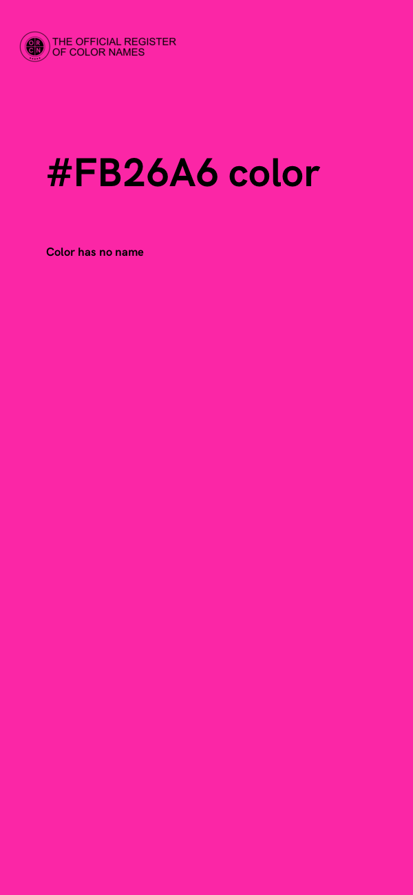 #FB26A6 color image
