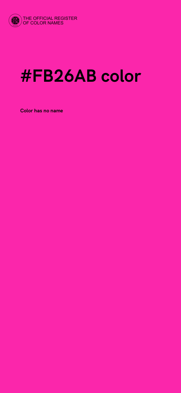 #FB26AB color image