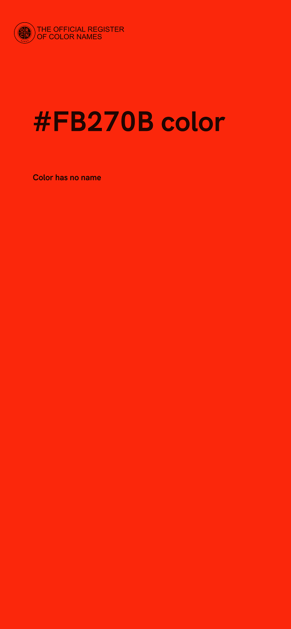 #FB270B color image