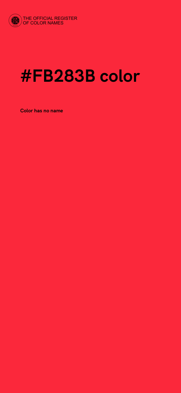 #FB283B color image