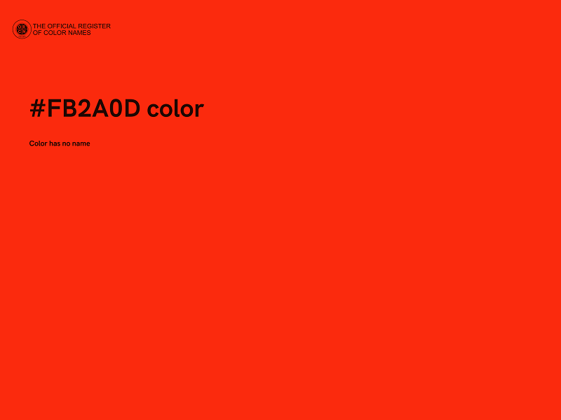 #FB2A0D color image