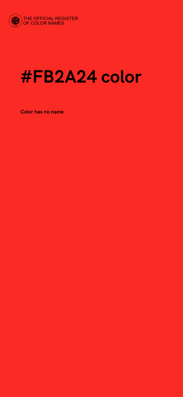 #FB2A24 color image