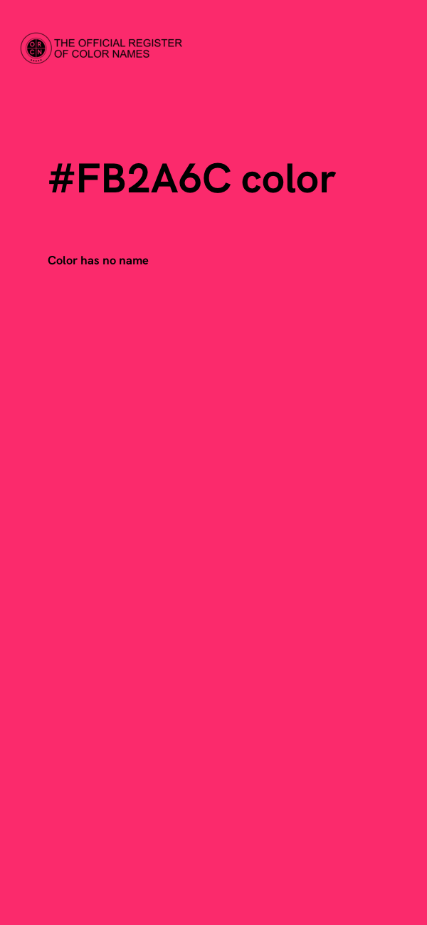 #FB2A6C color image
