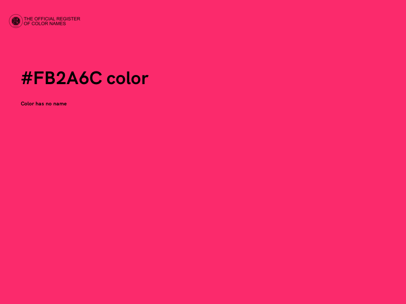 #FB2A6C color image