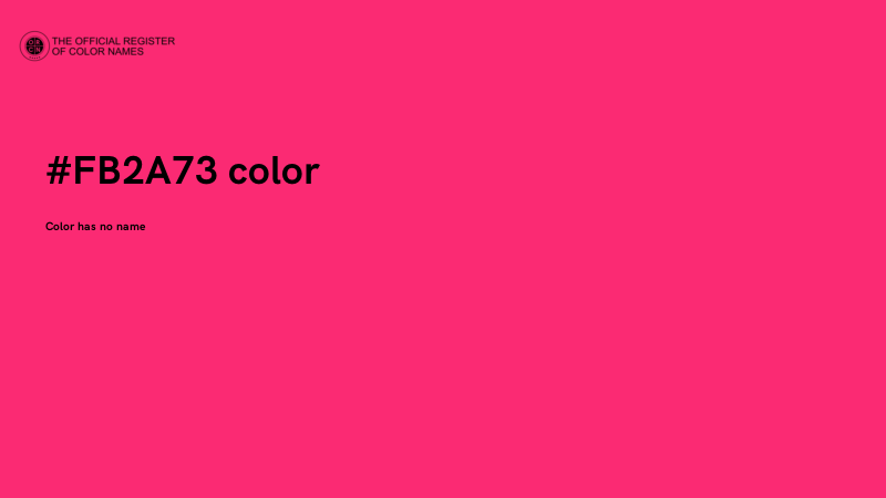#FB2A73 color image