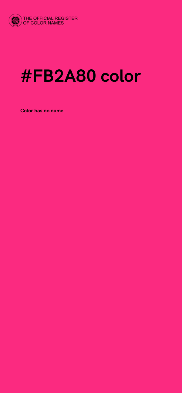 #FB2A80 color image