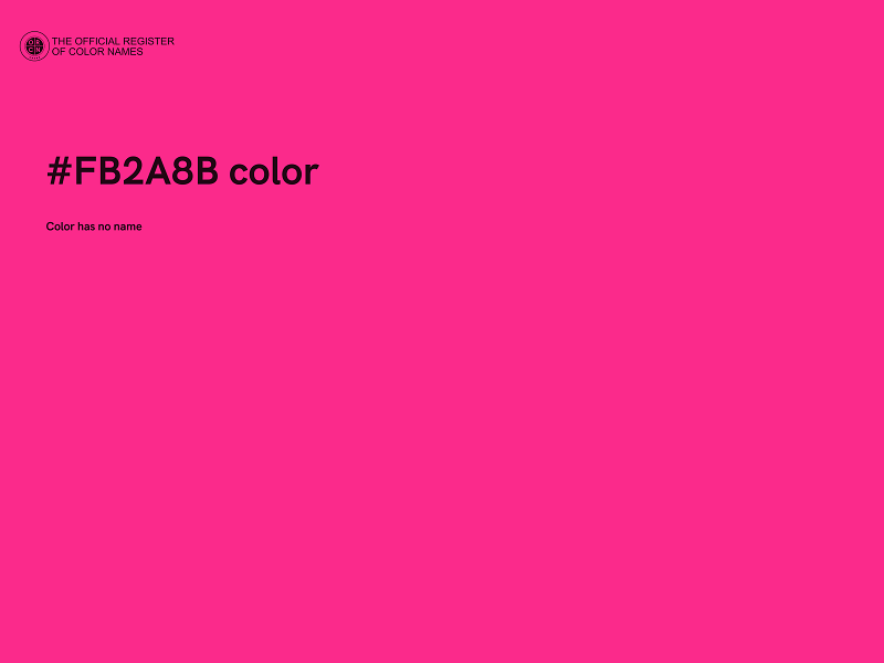 #FB2A8B color image