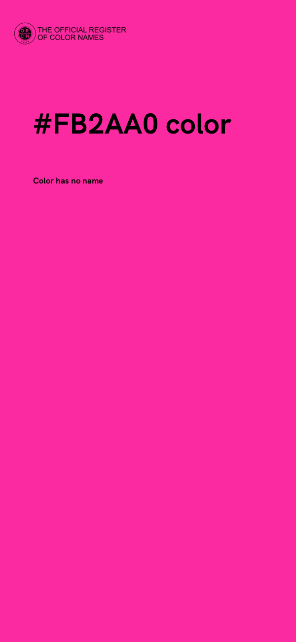 #FB2AA0 color image