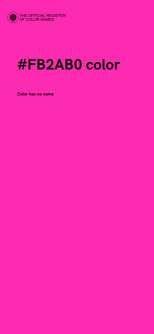 #FB2AB0 color image