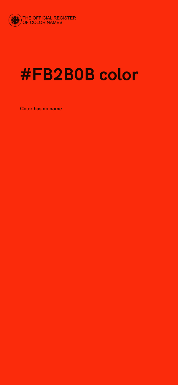 #FB2B0B color image