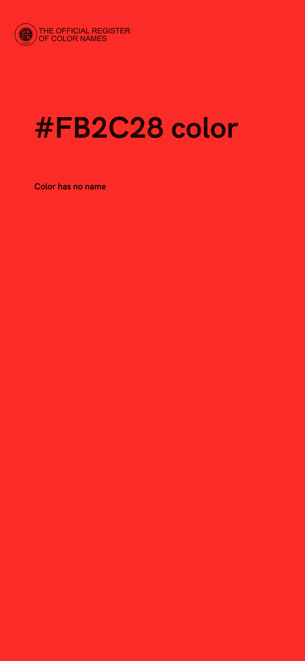 #FB2C28 color image