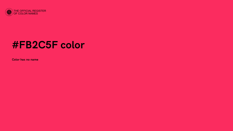 #FB2C5F color image