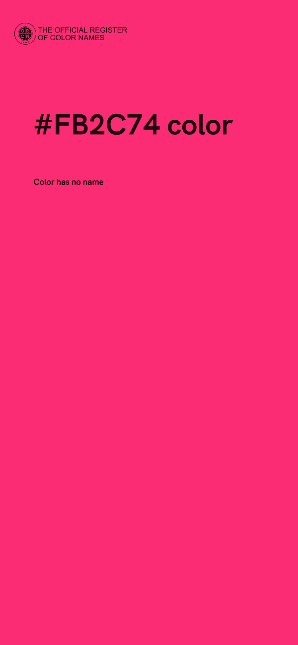 #FB2C74 color image