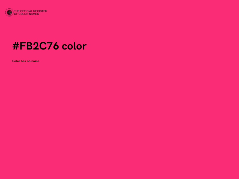 #FB2C76 color image