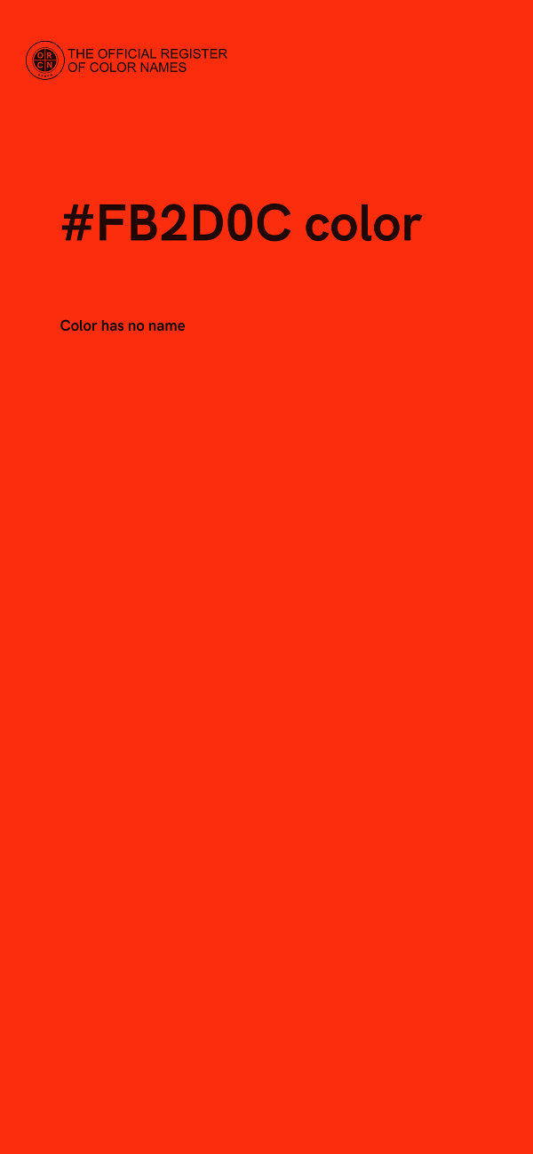#FB2D0C color image