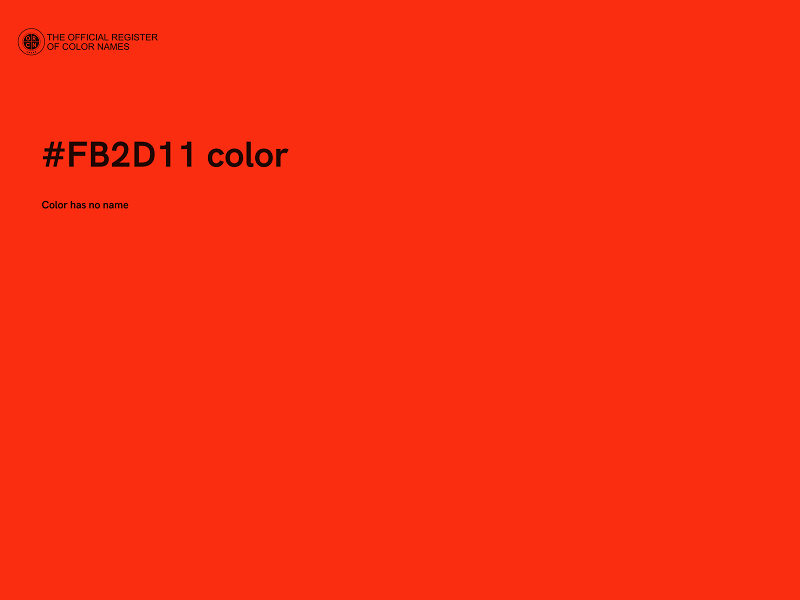 #FB2D11 color image