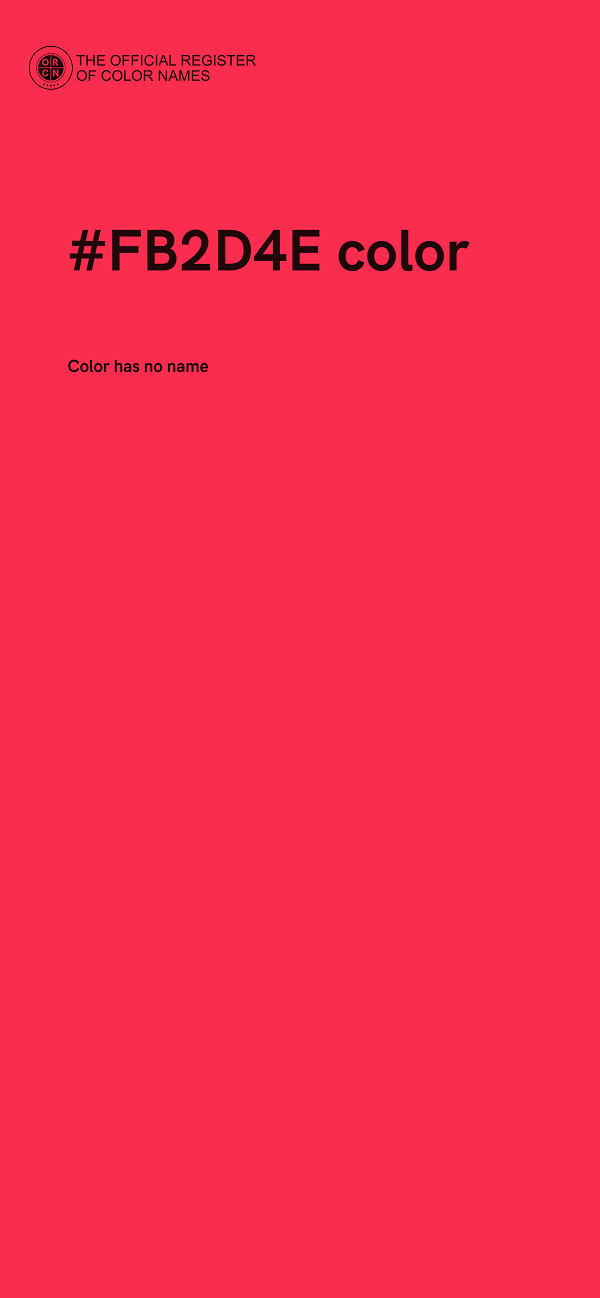 #FB2D4E color image