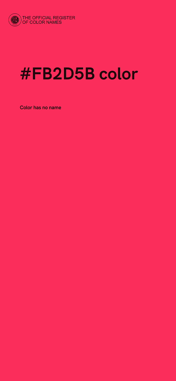 #FB2D5B color image