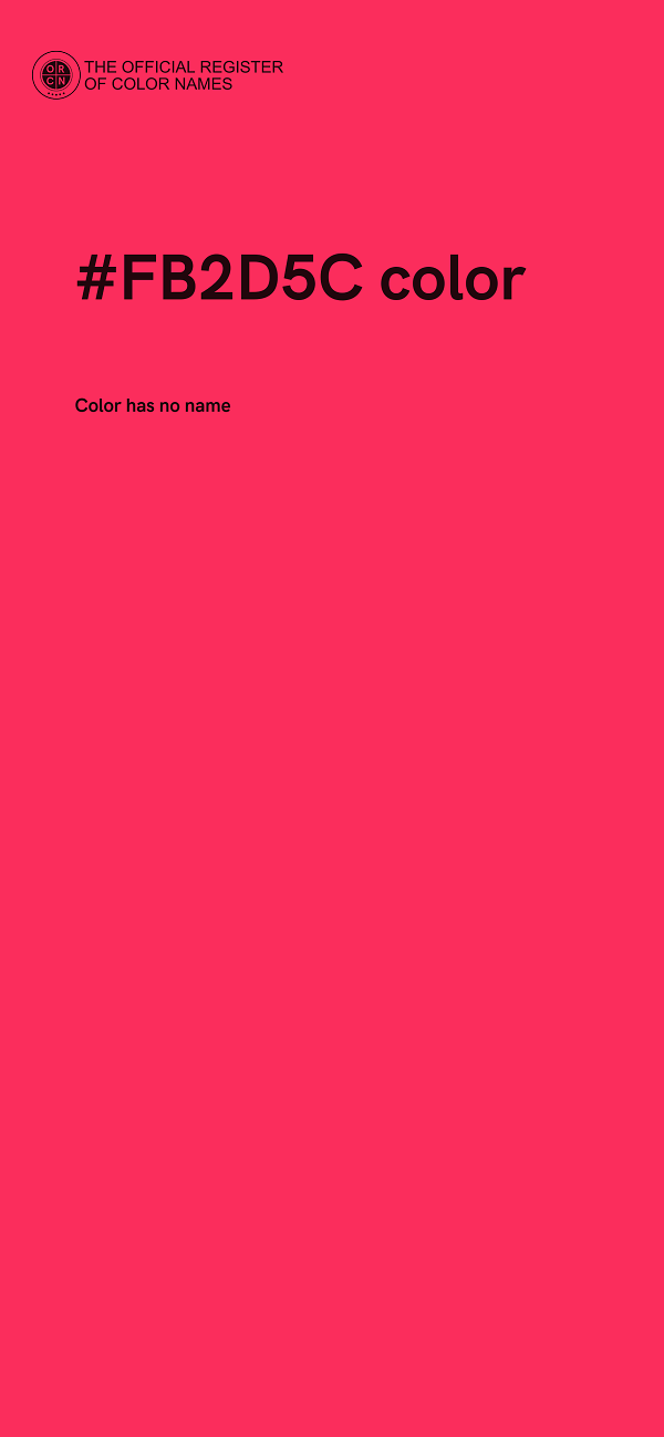 #FB2D5C color image