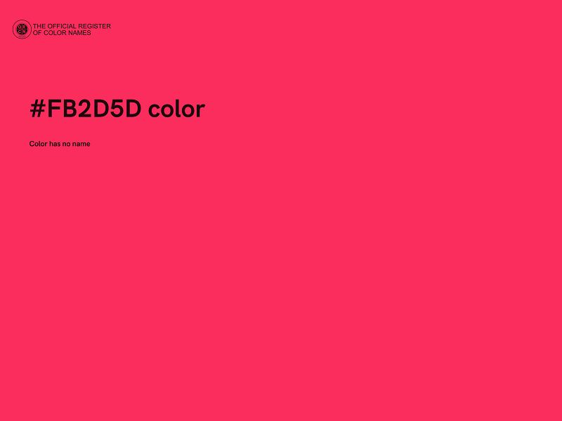 #FB2D5D color image