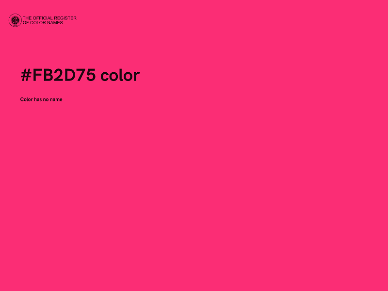 #FB2D75 color image