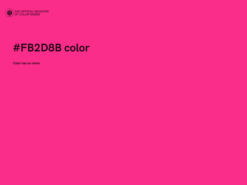 #FB2D8B color image