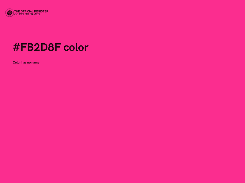 #FB2D8F color image