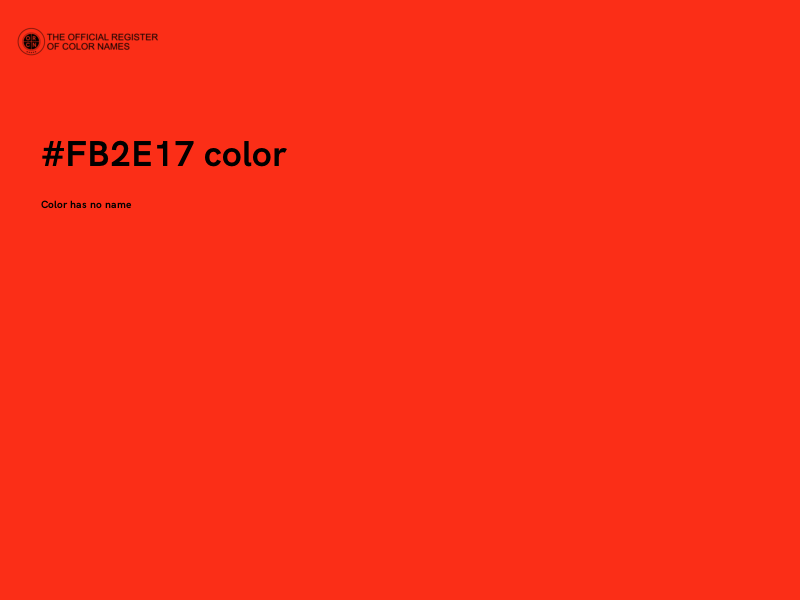 #FB2E17 color image
