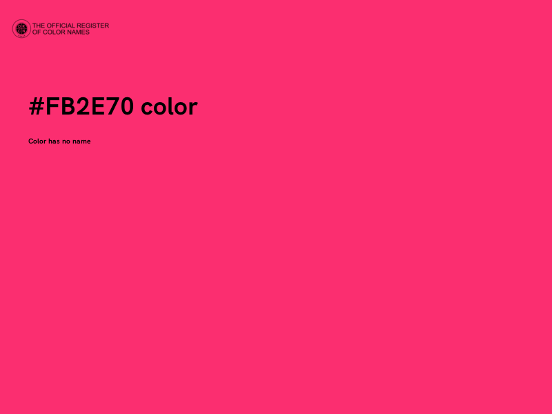 #FB2E70 color image