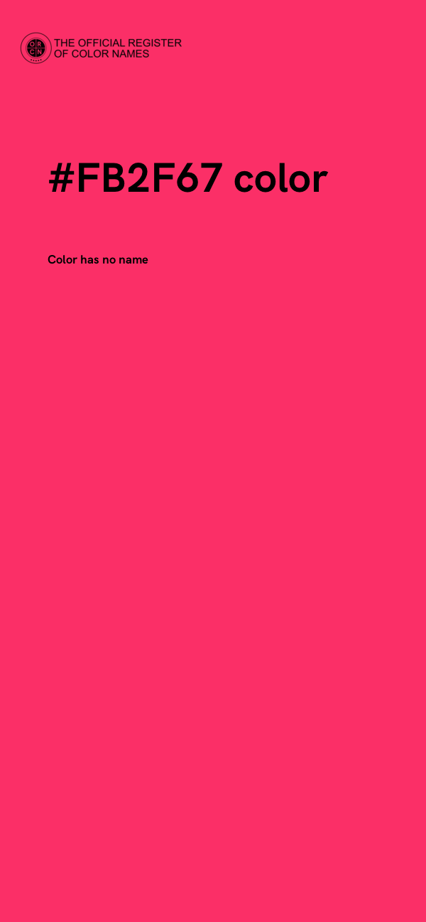 #FB2F67 color image