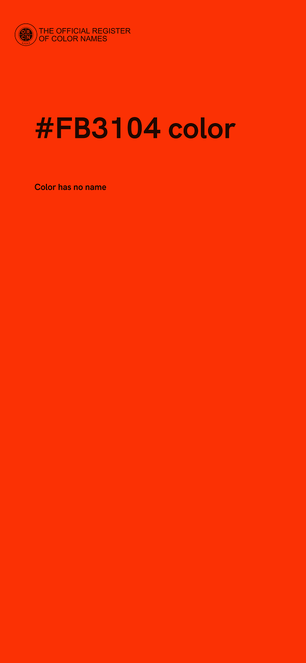 #FB3104 color image