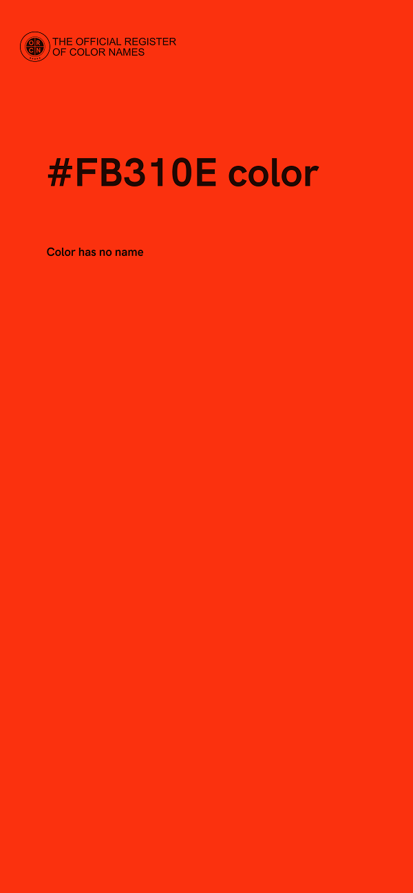 #FB310E color image