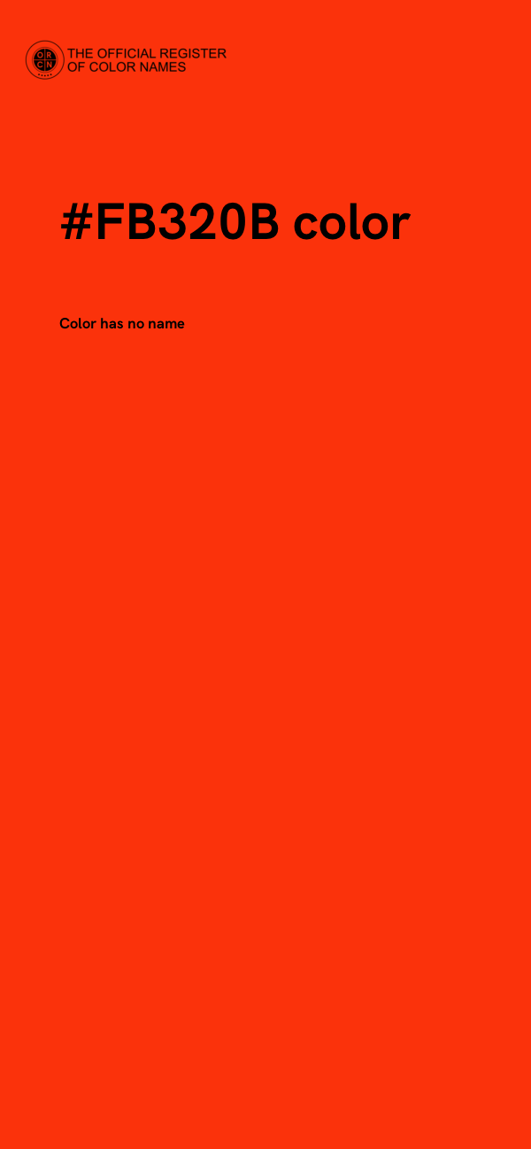#FB320B color image